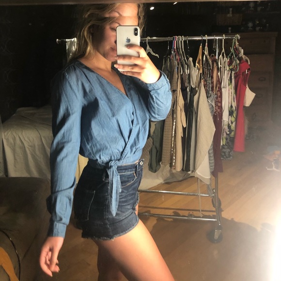 Denim long sleeve top!! - Picture 2 of 3